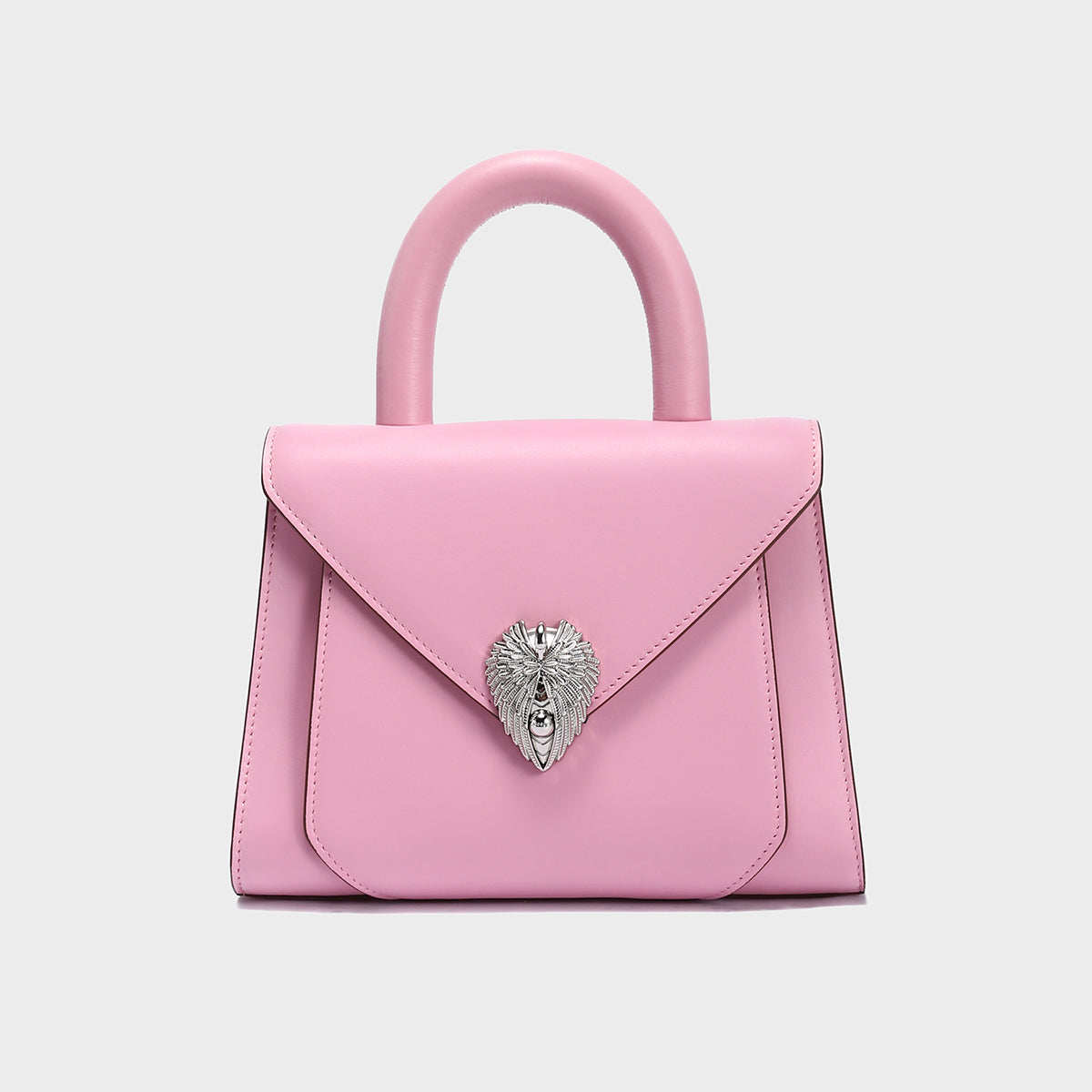 Avant Garde Silver Chain Strap Leather Satchel