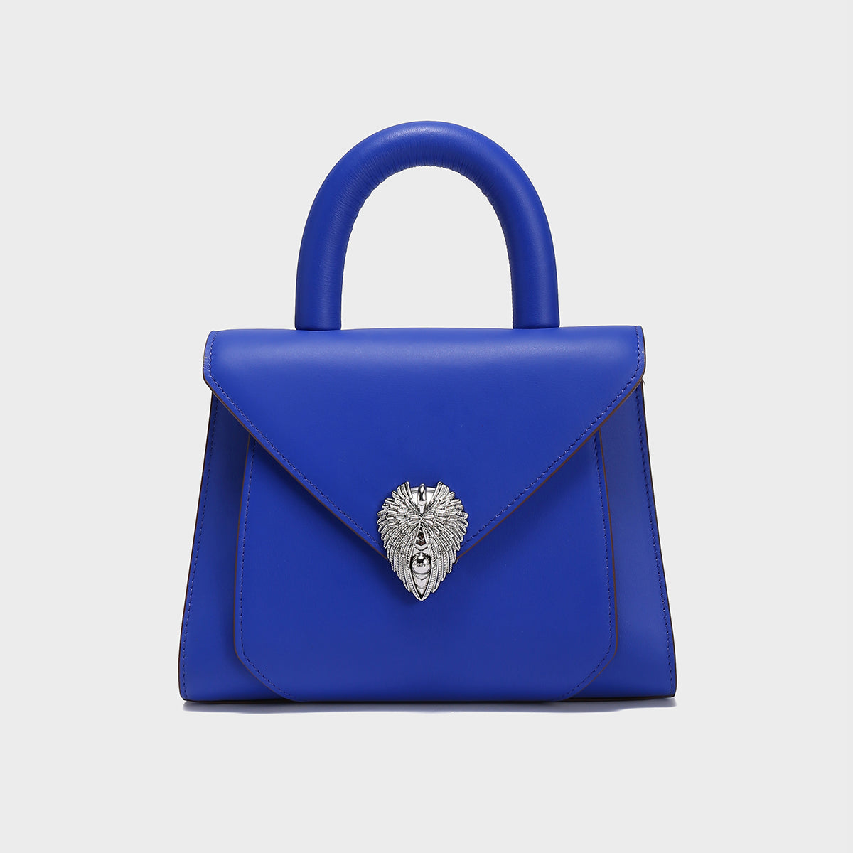 Avant Garde Silver Chain Strap Leather Satchel