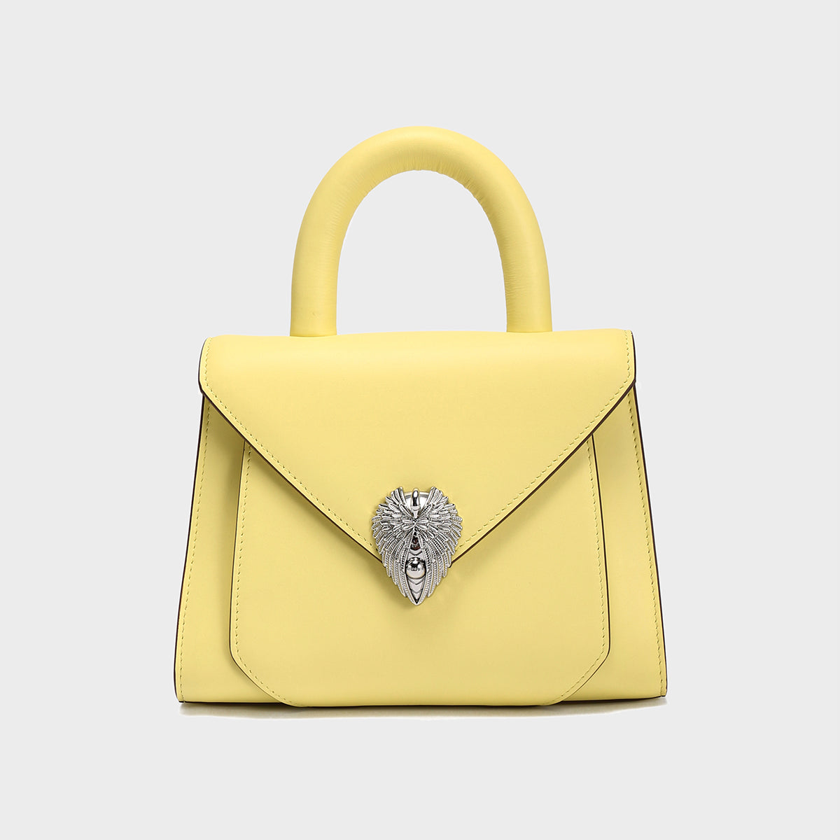 Avant Garde Silver Chain Strap Leather Satchel
