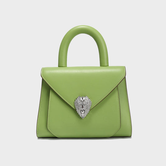 Avant Garde Silver Chain Strap Leather Satchel