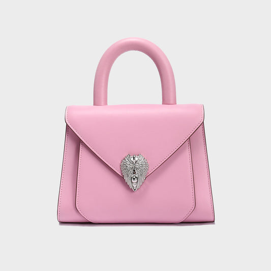 Avant Garde Silver Chain Strap Leather Satchel