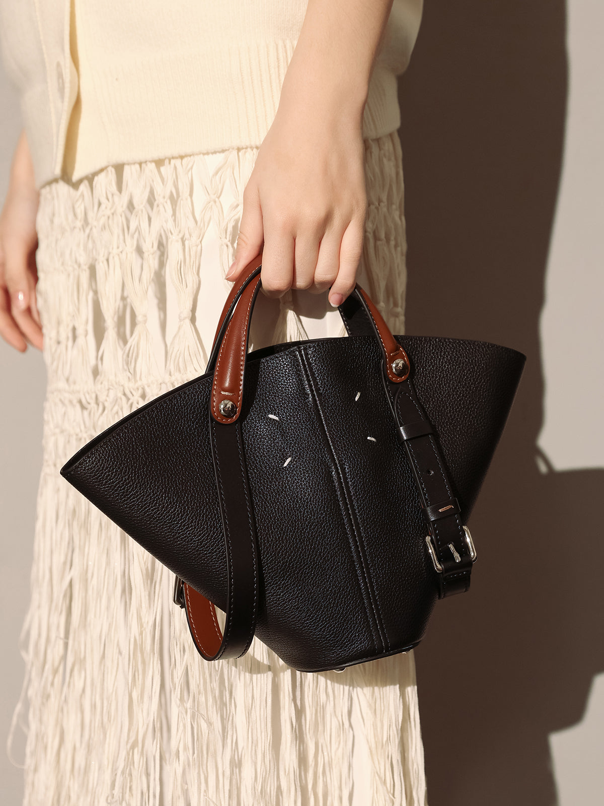 Taormina Trapezoid Top Handle Bag